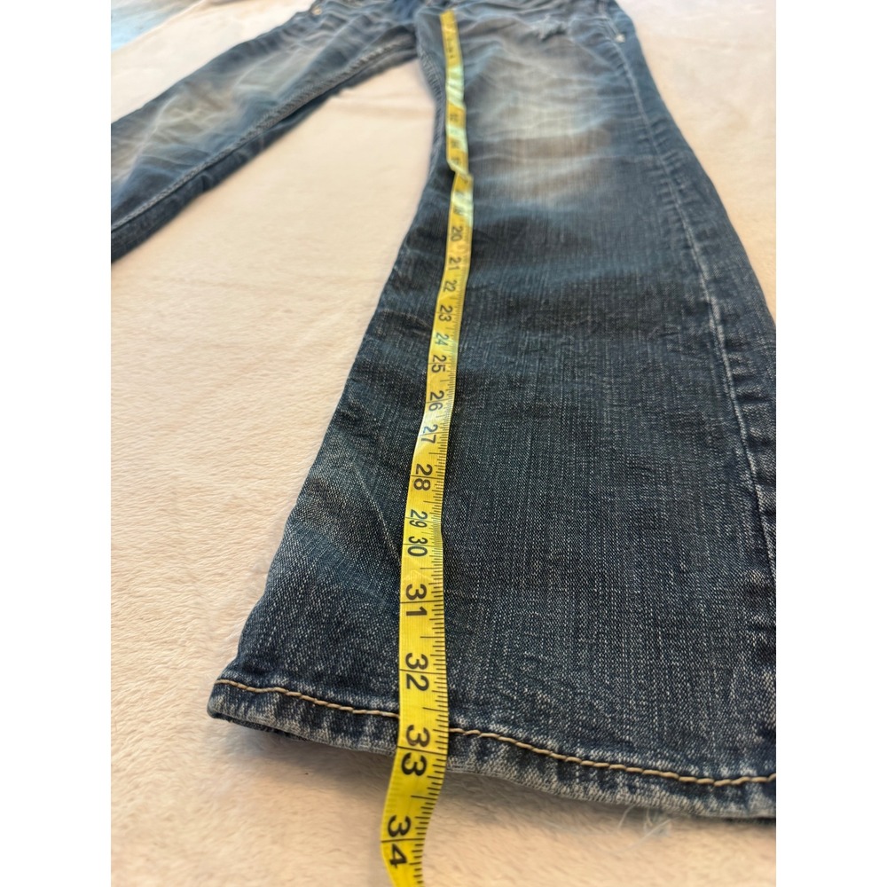 Buckle Big Star Vintage Liv Bootcut Jeans Blue Distressed Studded 31L Womens - Picture 2 of 12